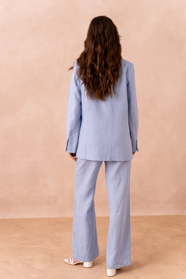Oversize Leinen-Blazer