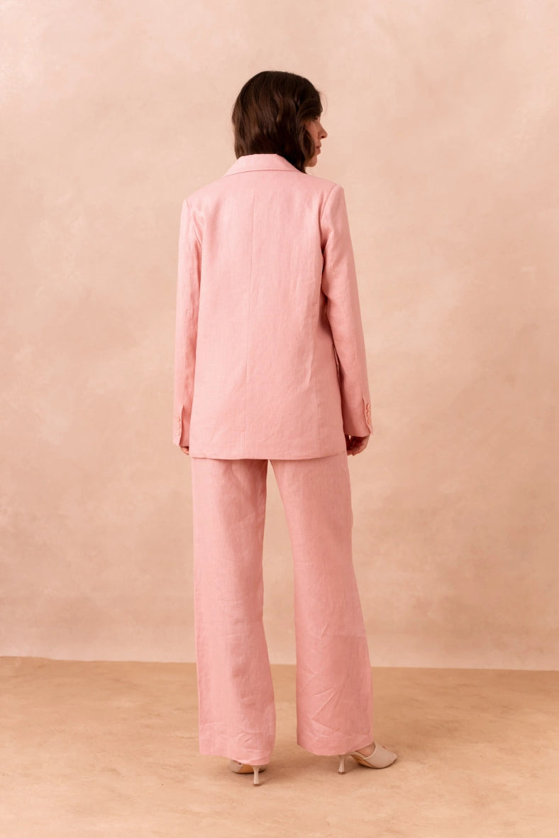 Oversize Leinen-Blazer