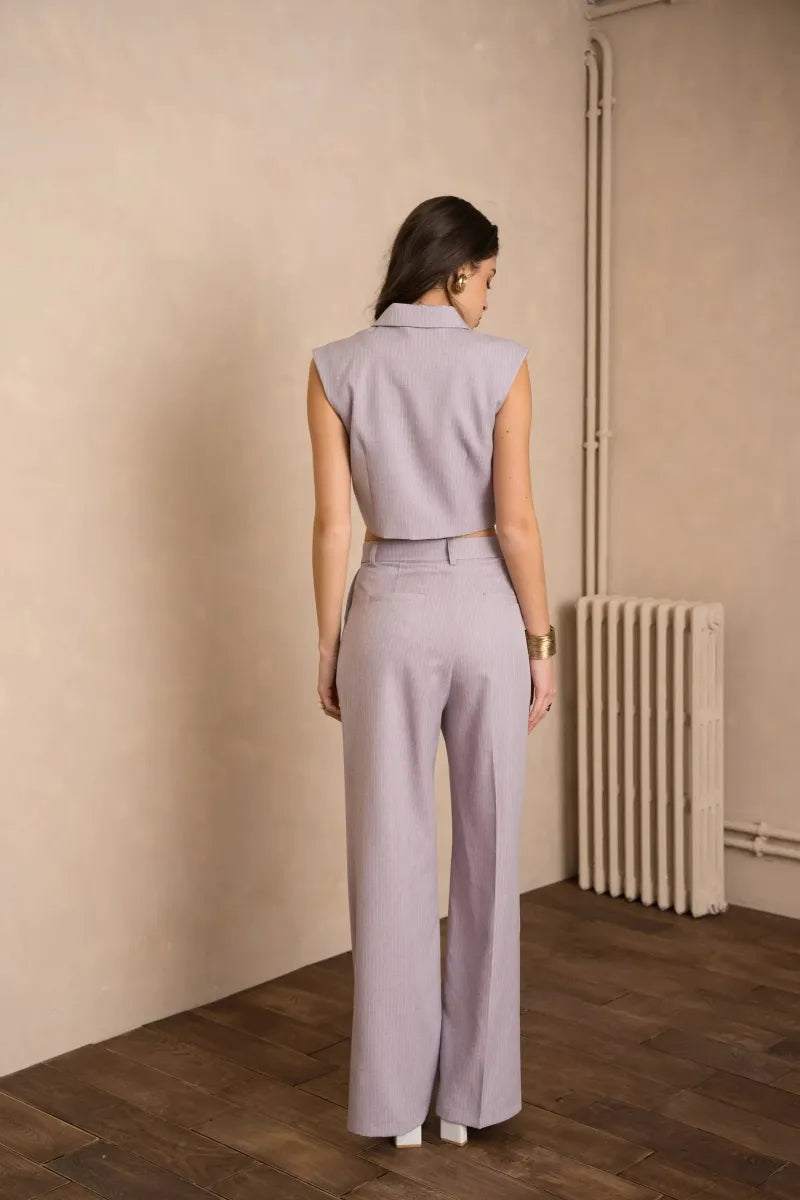 Ärmelloser gestreifter Blazer