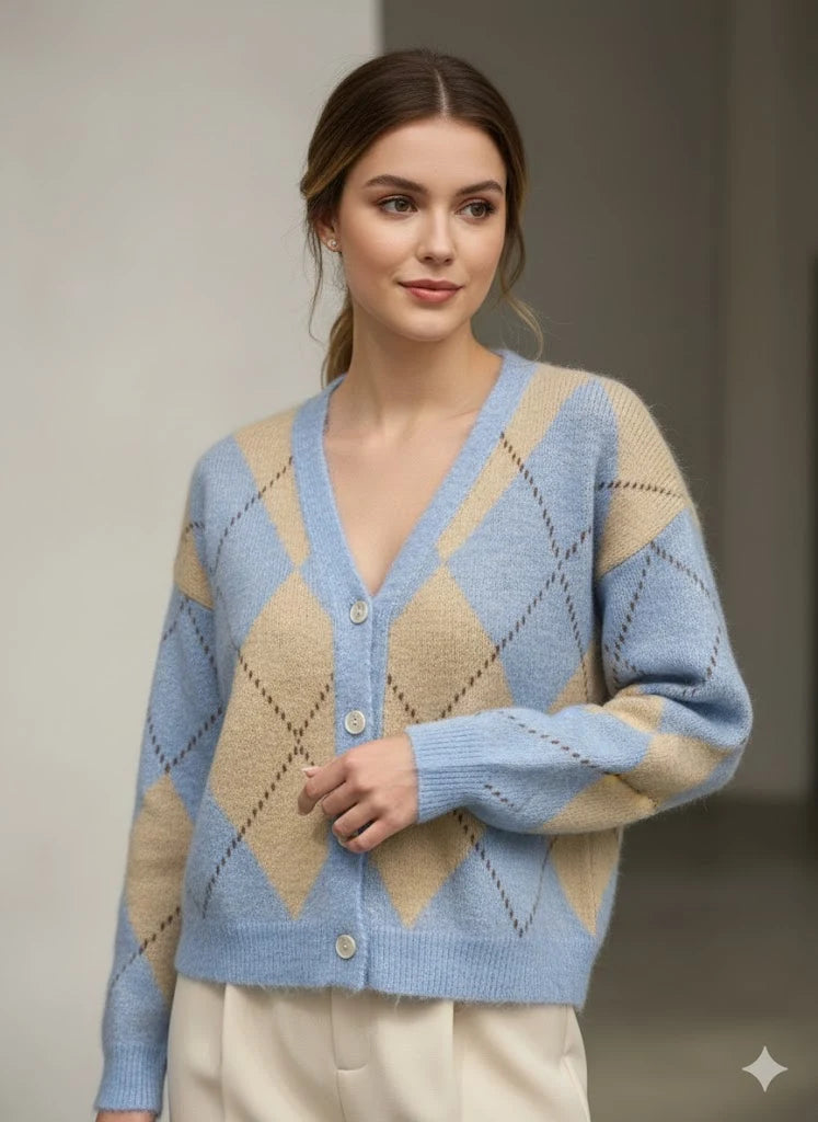 Cardigan mit V-Ausschnitt