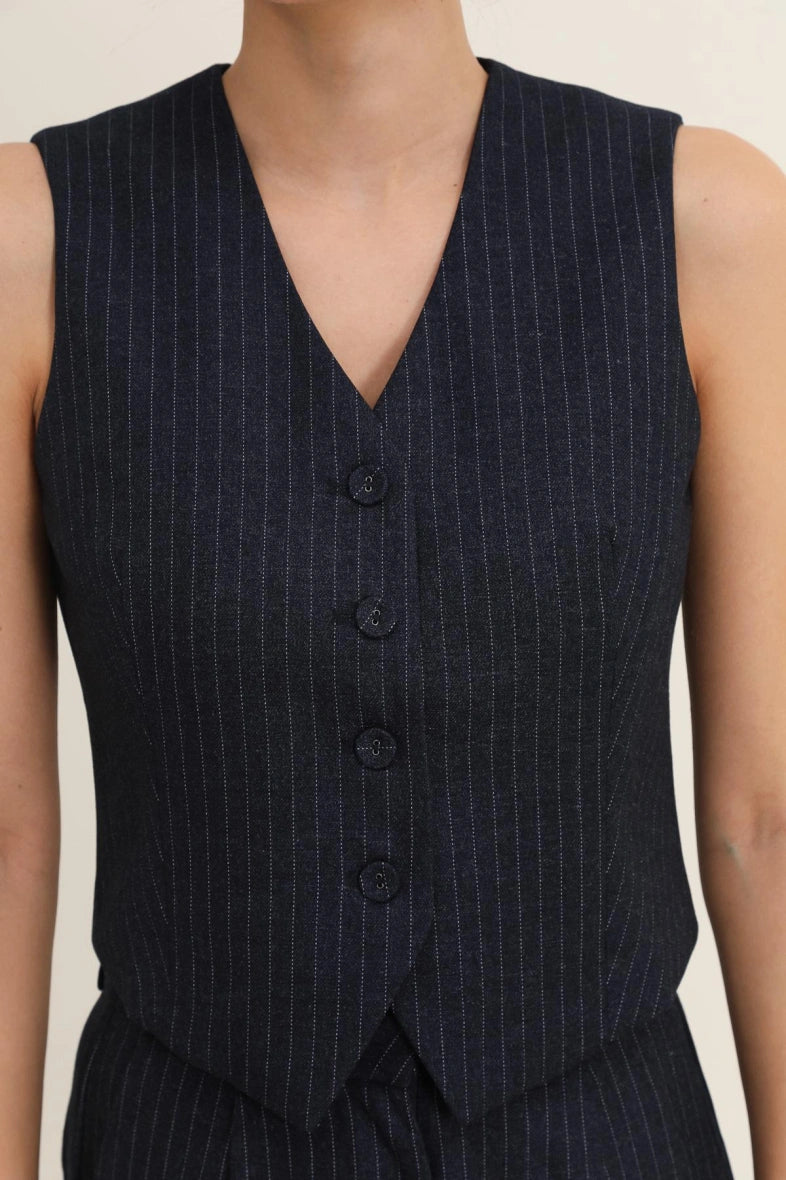 Gestreifter Cardigan in Wolloptik
