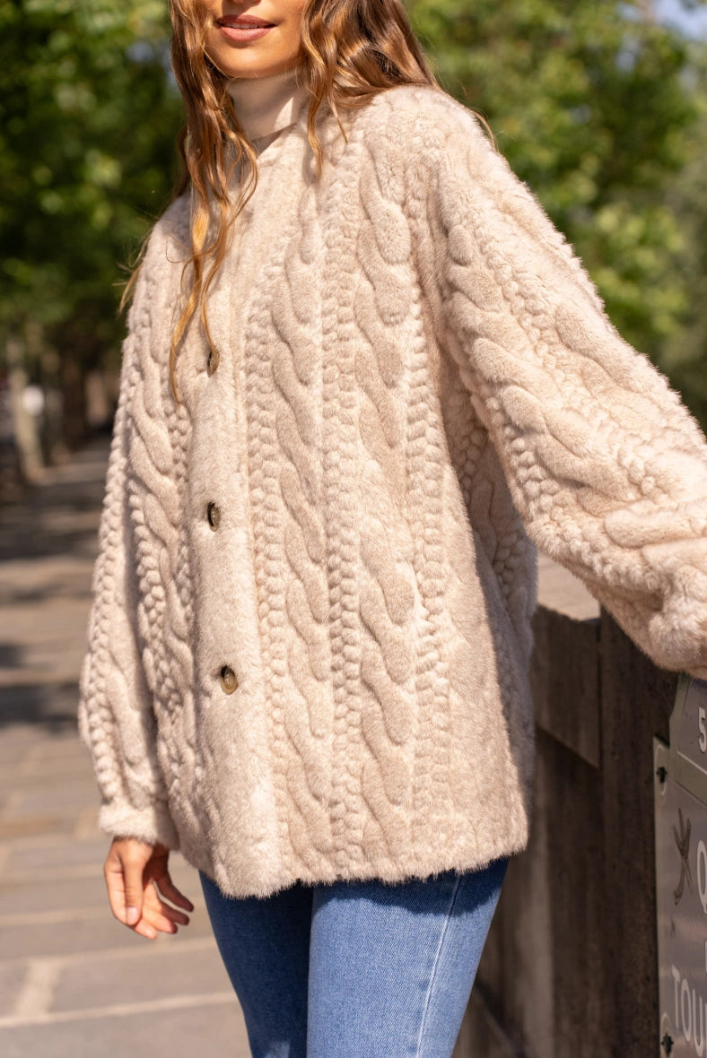 Jacke aus Kunstfell