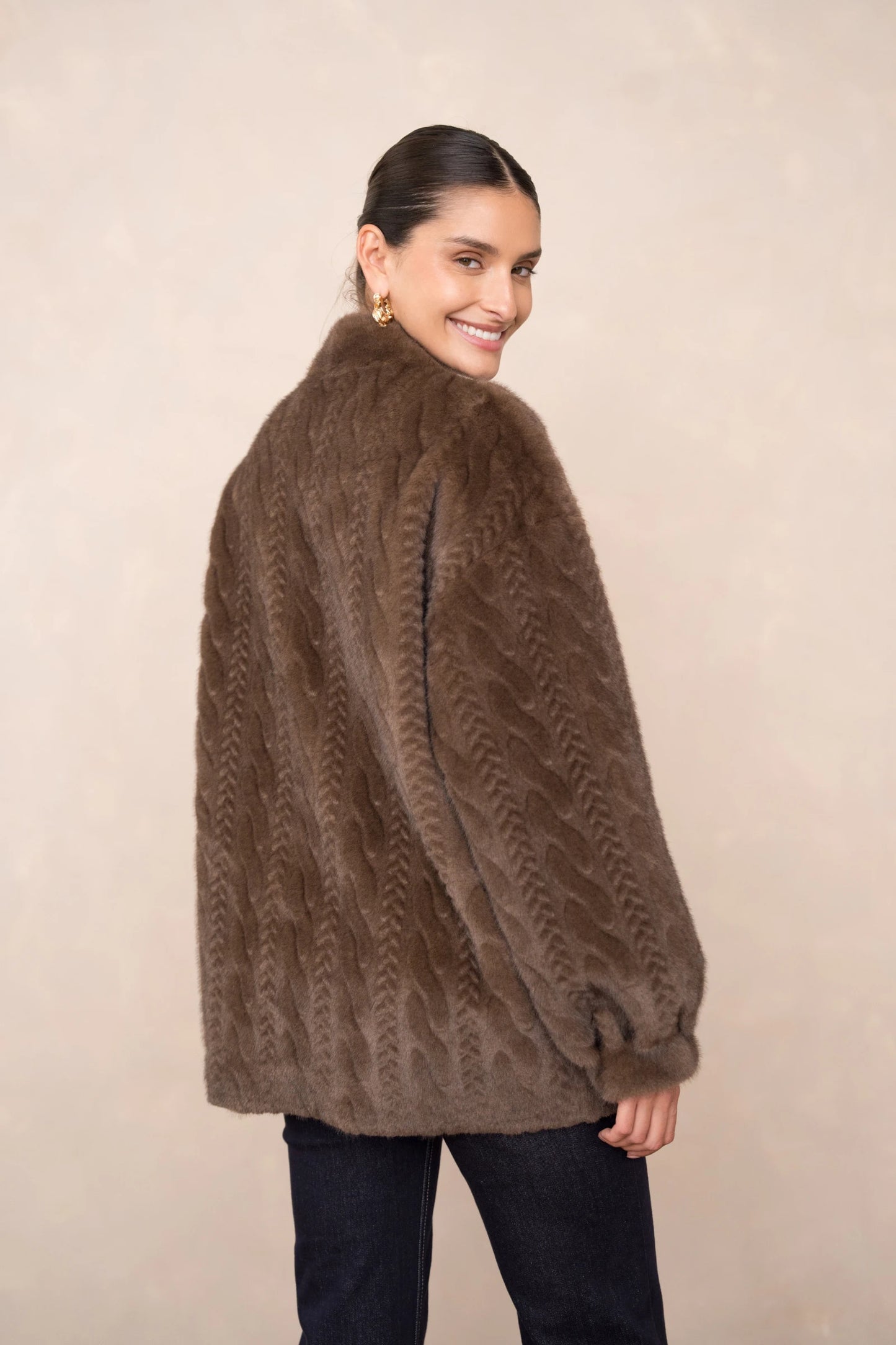 Jacke aus Kunstfell