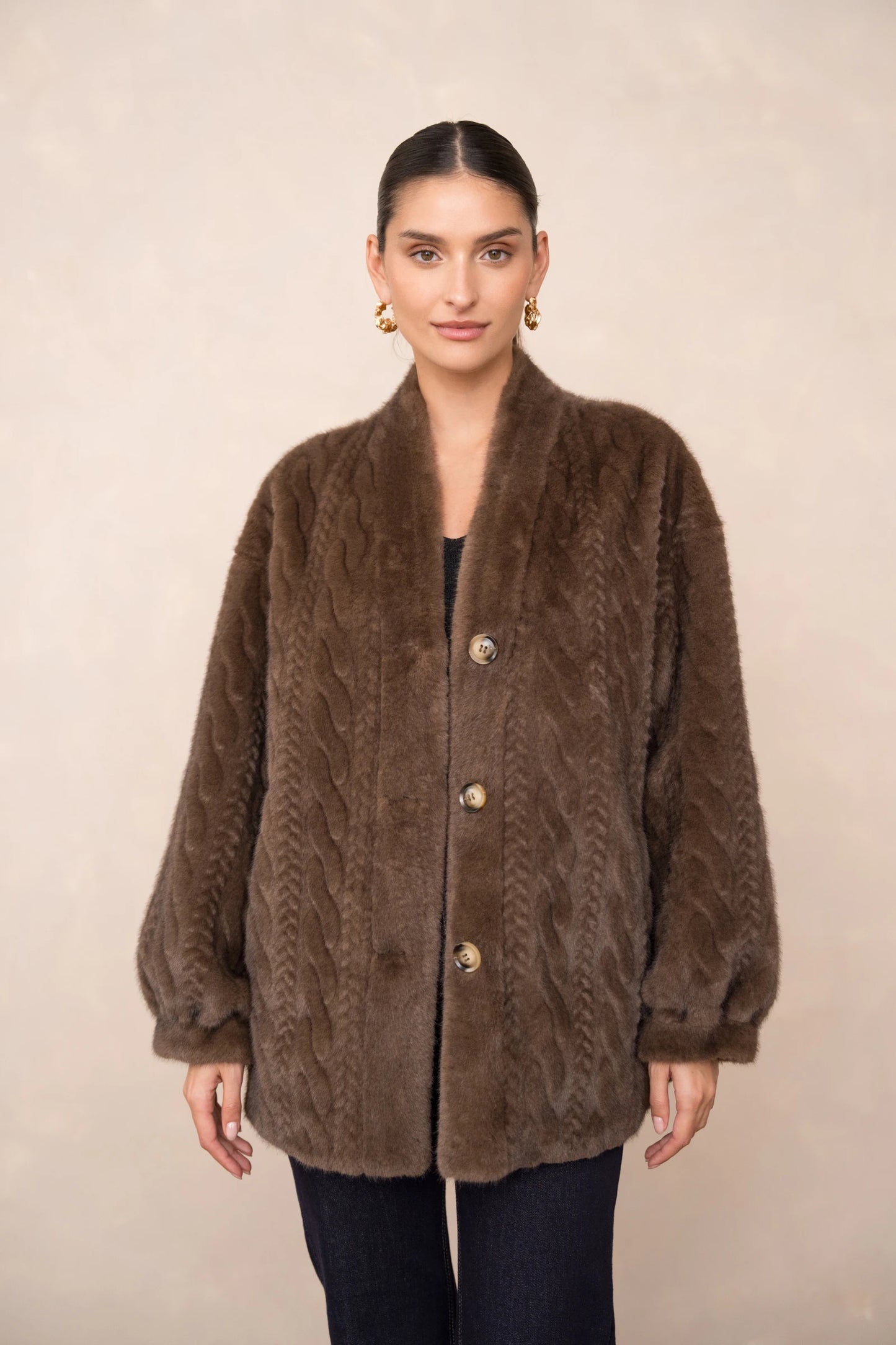 Jacke aus Kunstfell