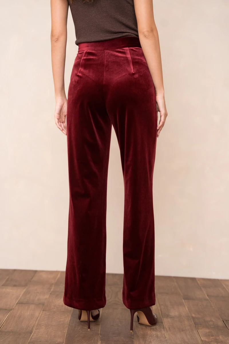 Gerade geschnittene Samthose