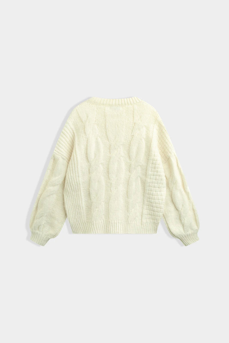 Strickpullover mit Puffärmeln
