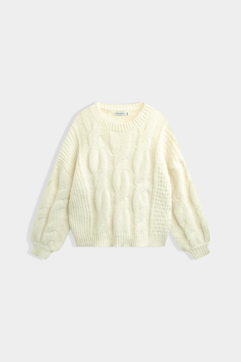 Strickpullover mit Puffärmeln