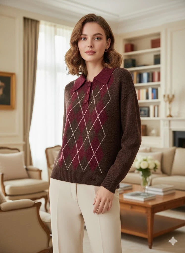 Strickpullover mit elegantem Kragen