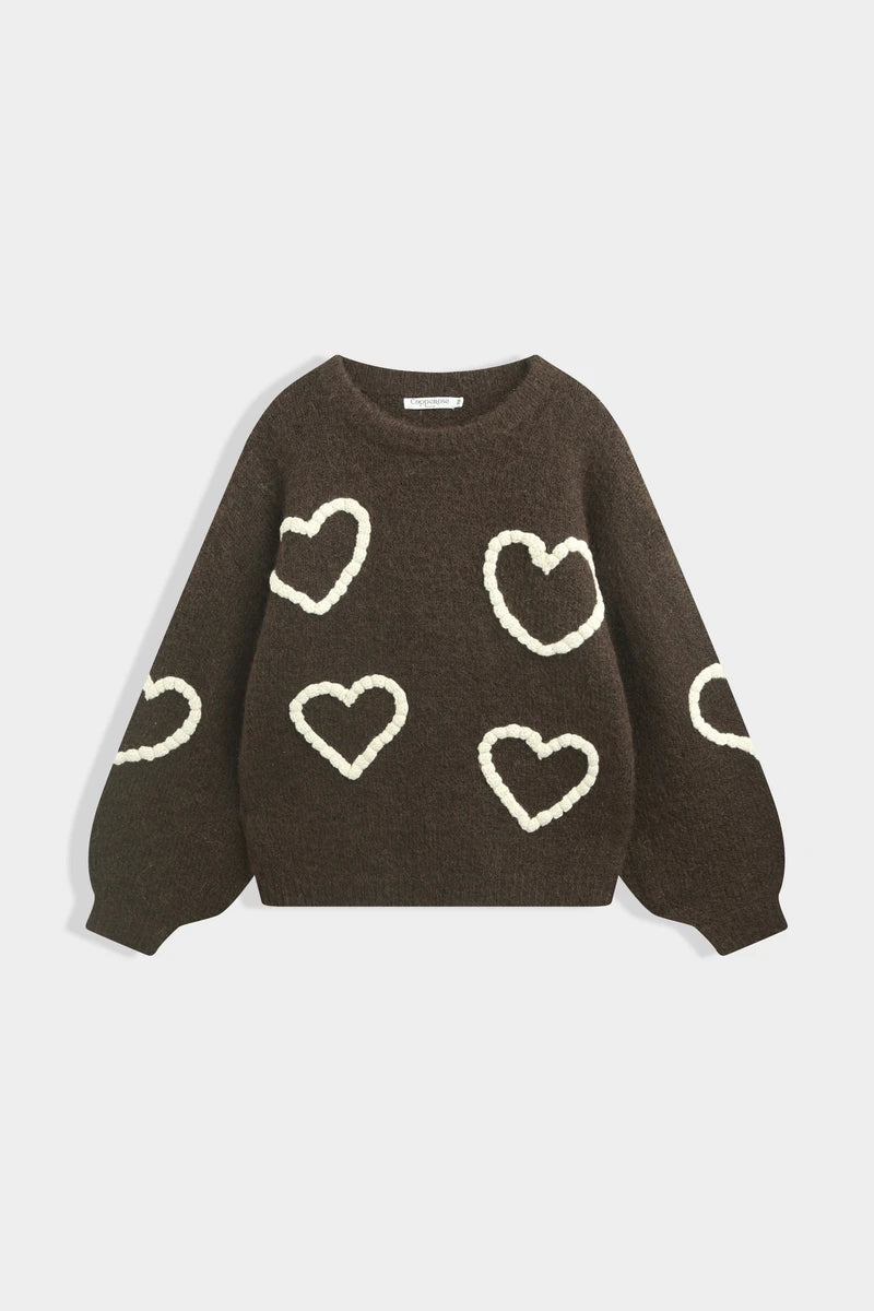 Strickpullover mit Herzmotiv