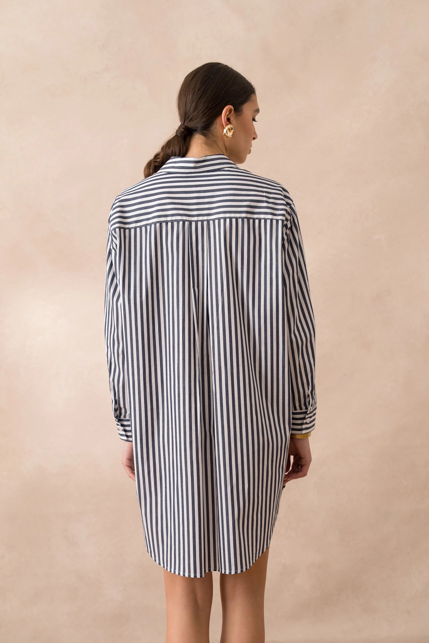 Gestreiftes Kleid aus Baumwolle