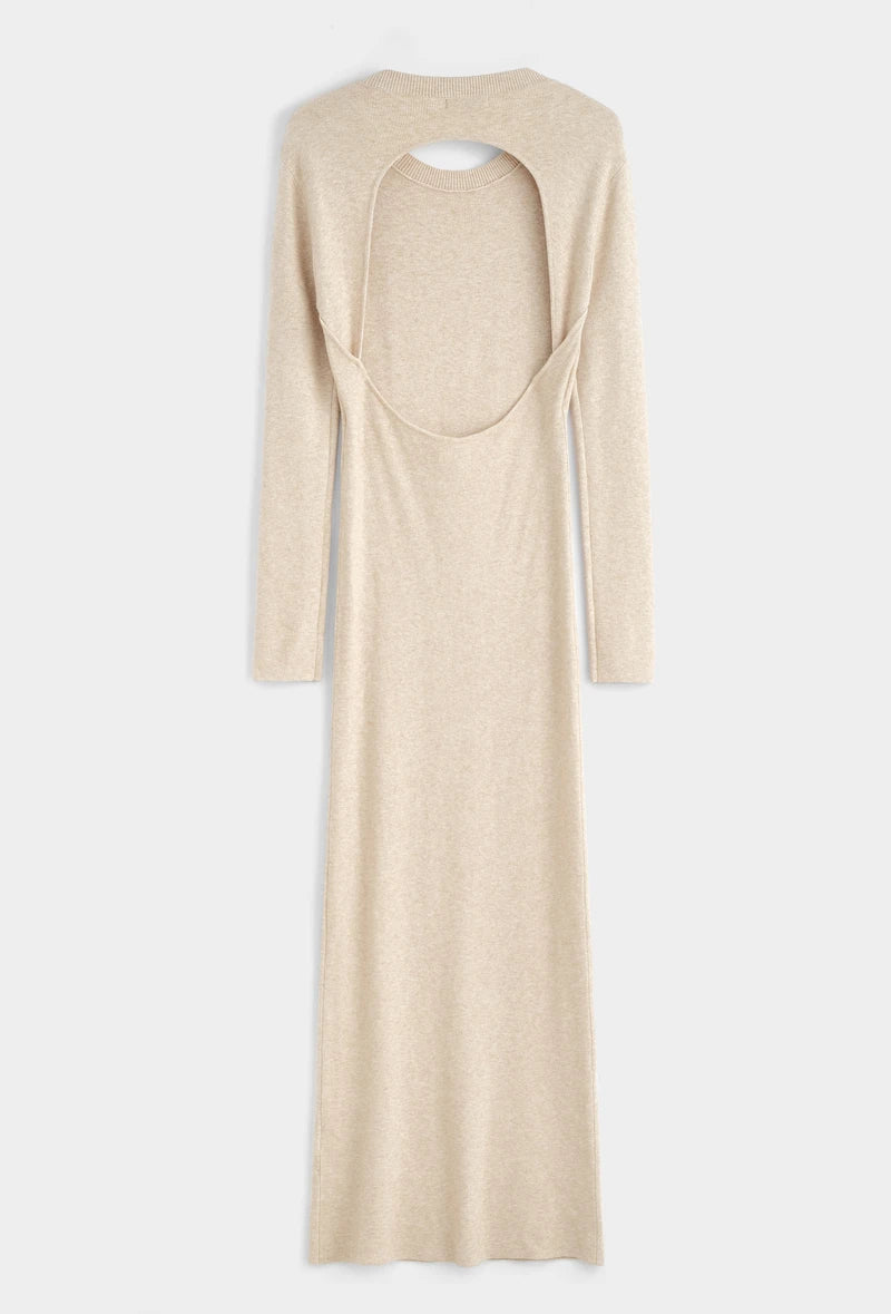 Feinstrick-Kleid mit Rückenausschnitt
