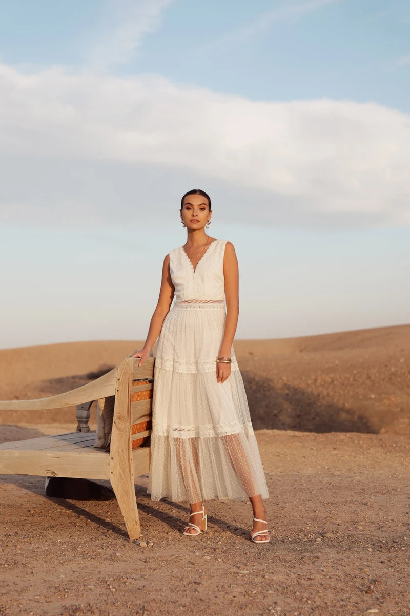 Langes Tüllkleid