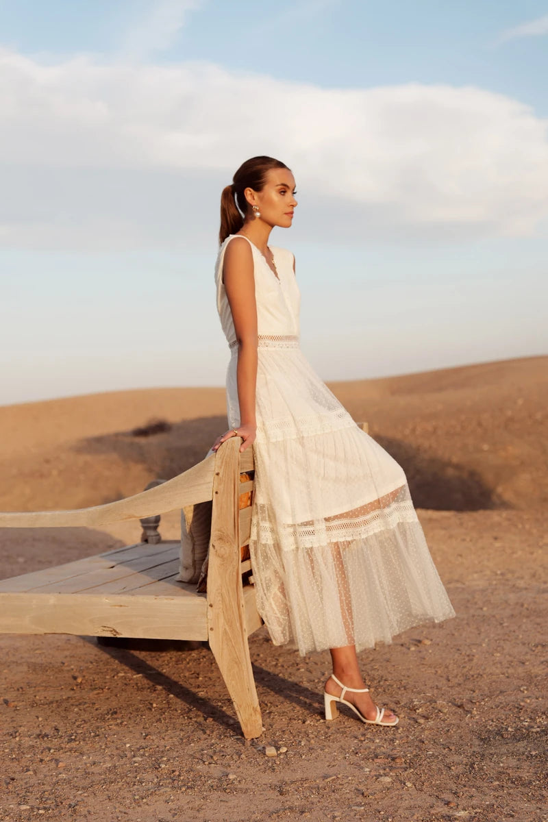 Langes Tüllkleid