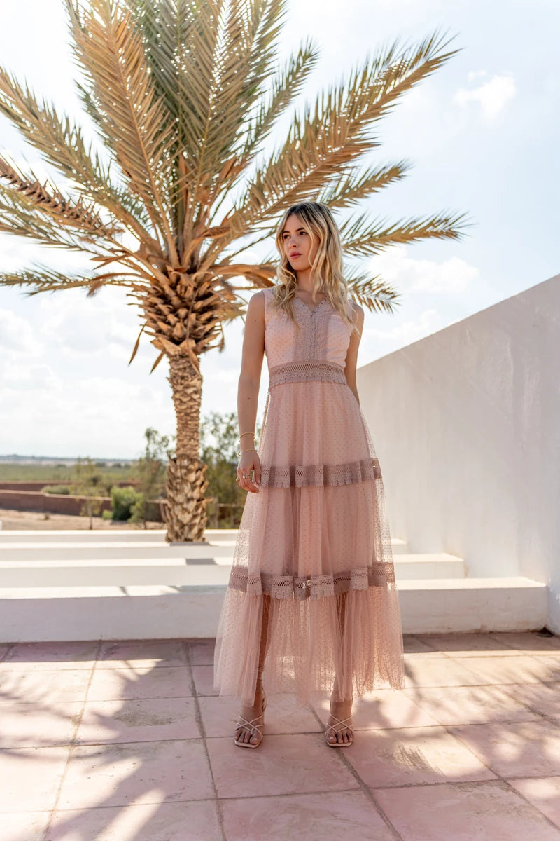 Langes Tüllkleid