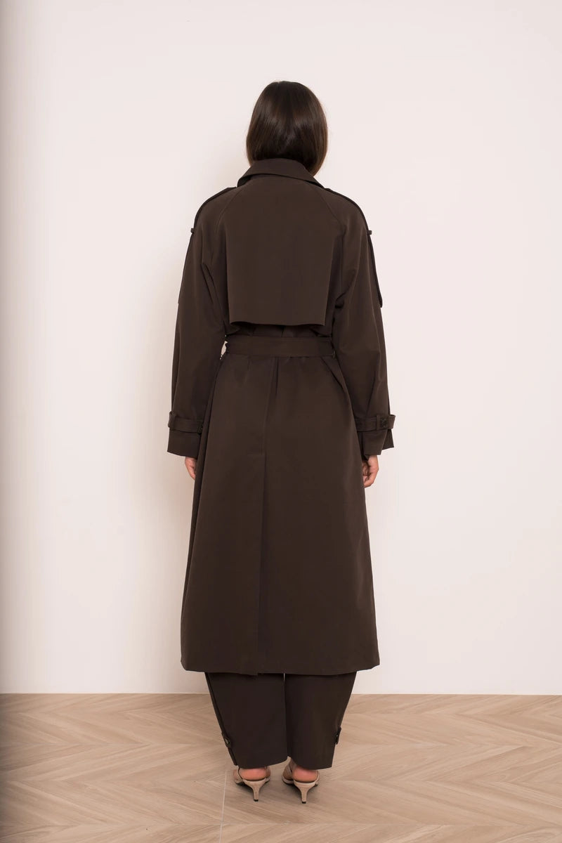 Oversize Trenchcoat mit Zweireihiger Verschluss