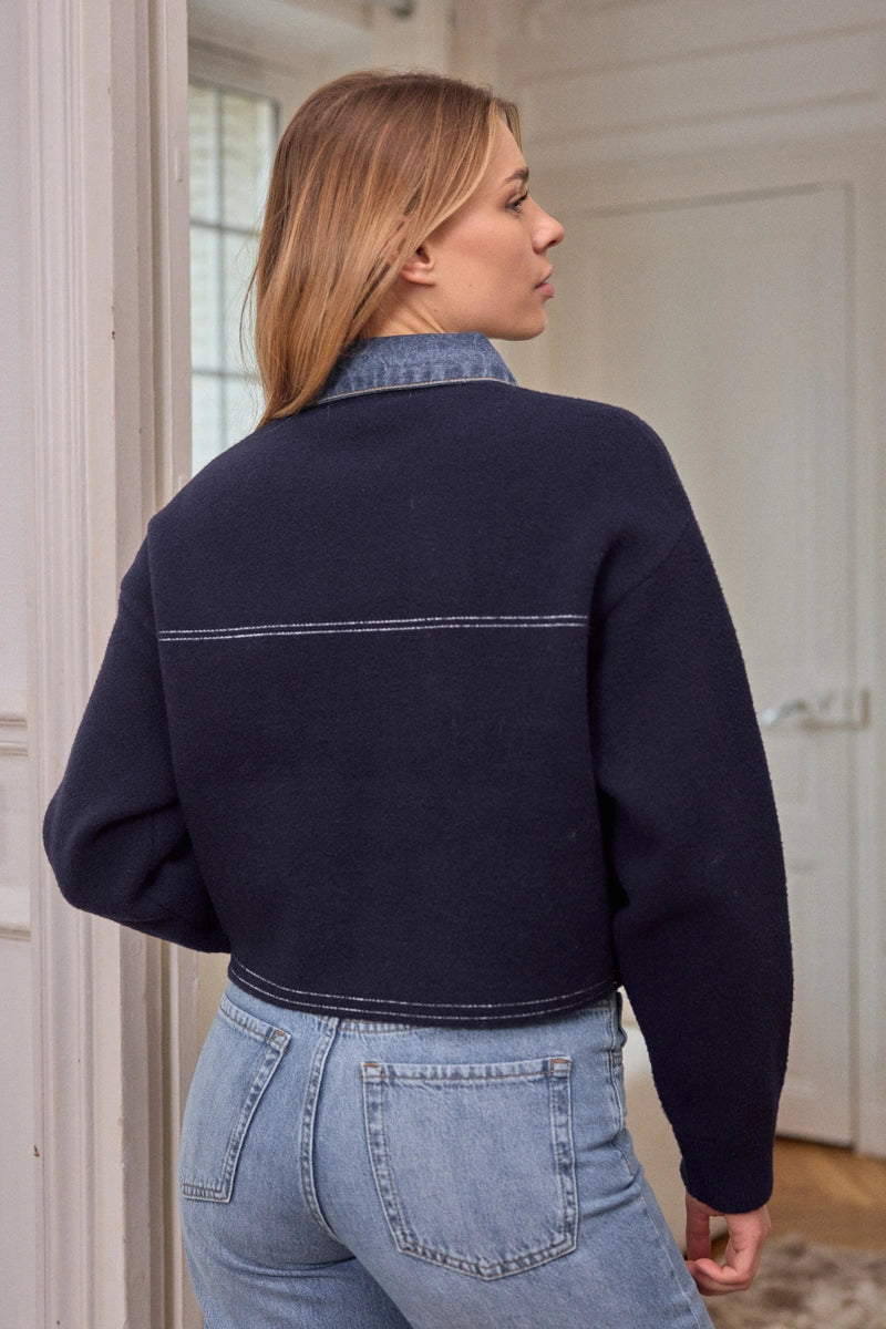 Zweiteilige Jeansjacke