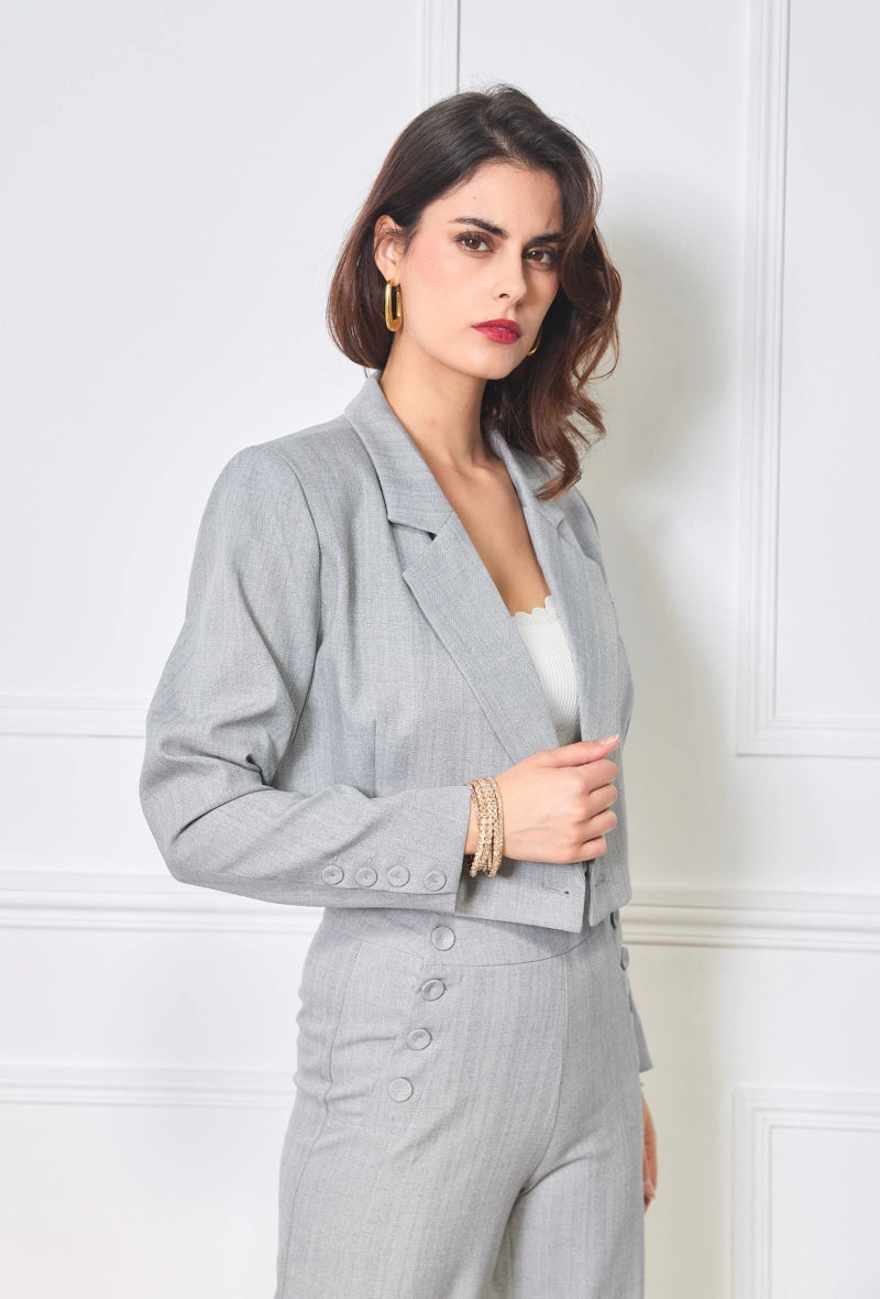 Kurze zweireihige Jacke