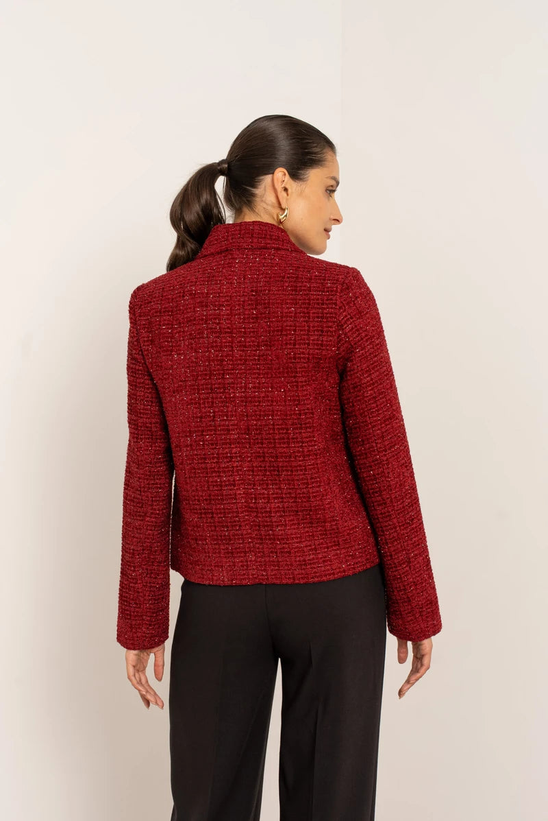 Klassische Tweedjacke mit Goldknöpfen