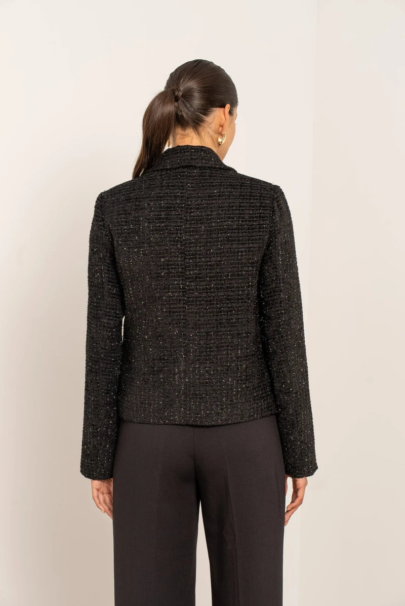 Klassische Tweedjacke mit Goldknöpfen