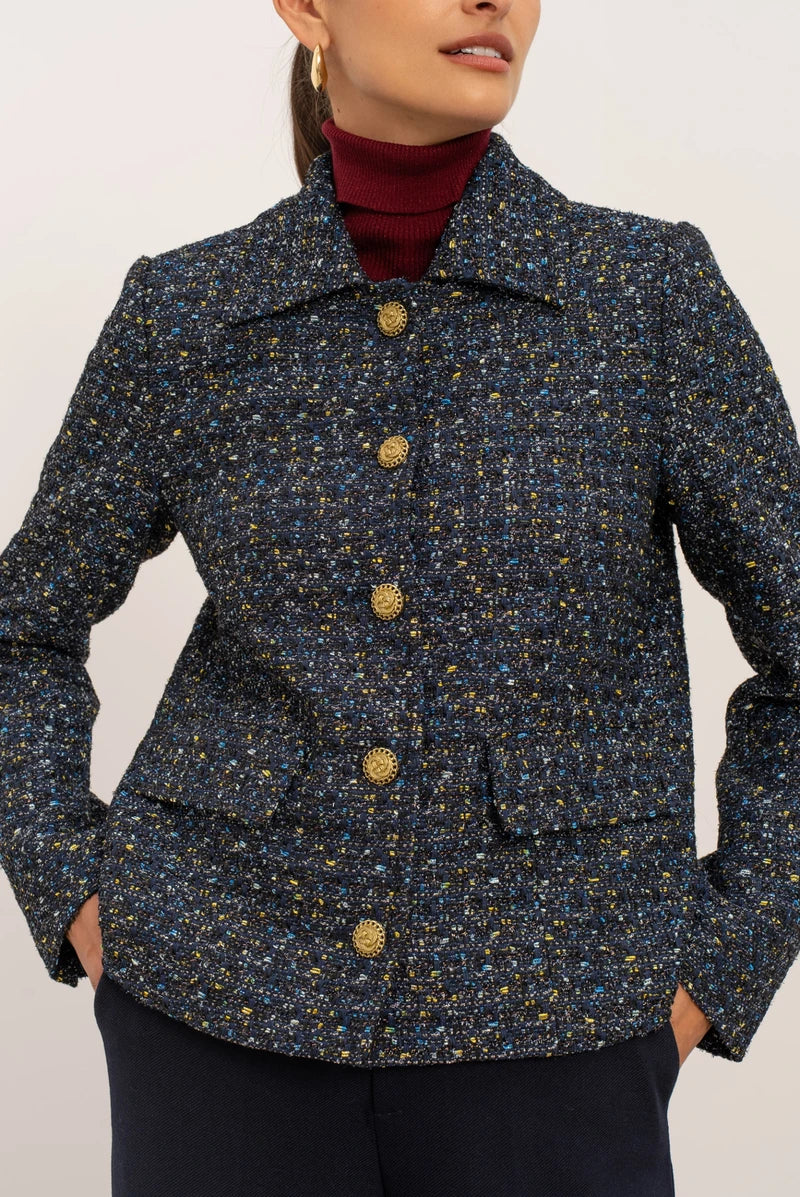 Eleganter Tweed-Blazer
