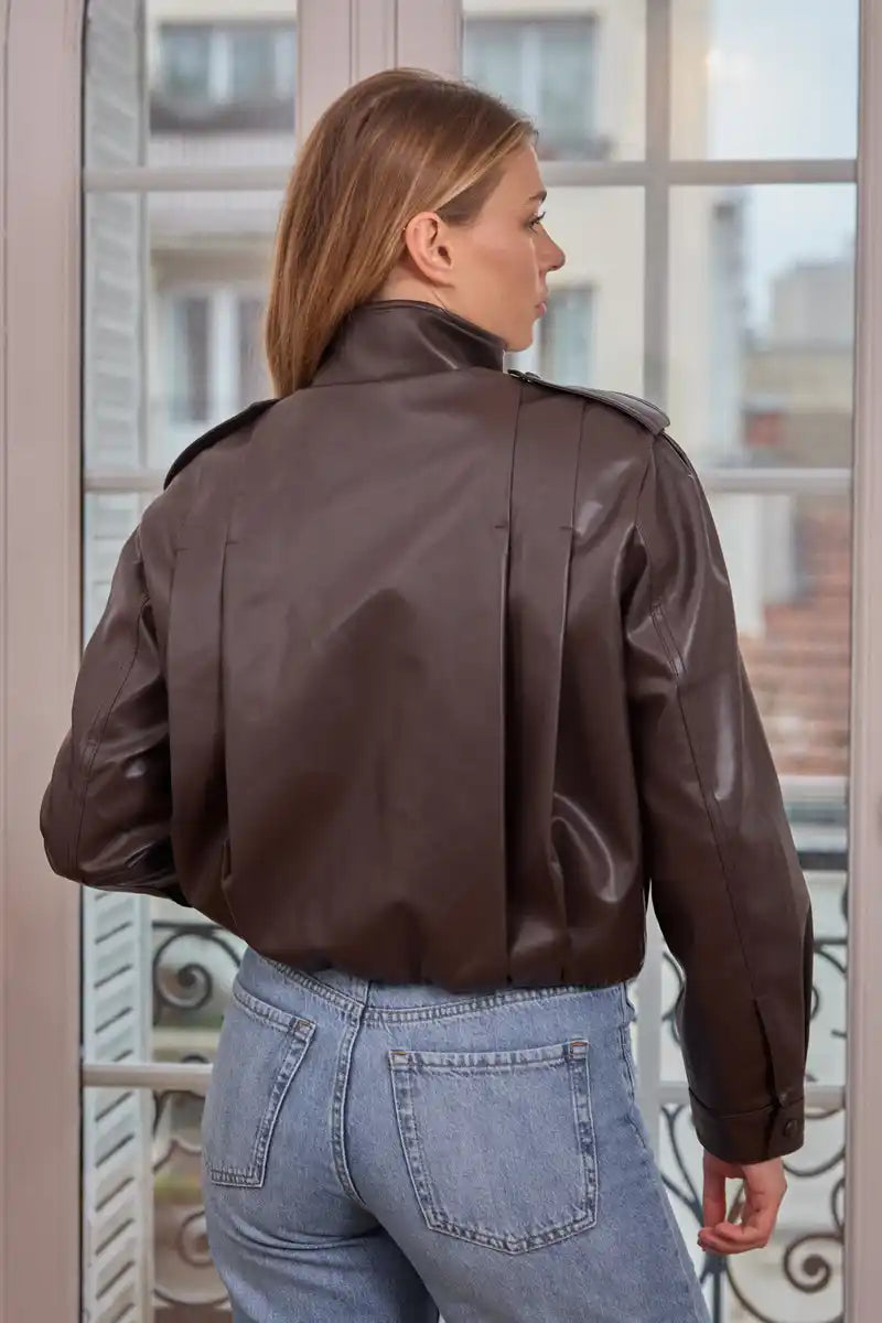 Kunstleder-Jacke