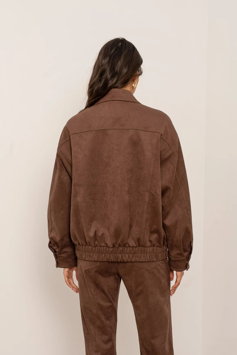 Jacke in Wildleder-Optik