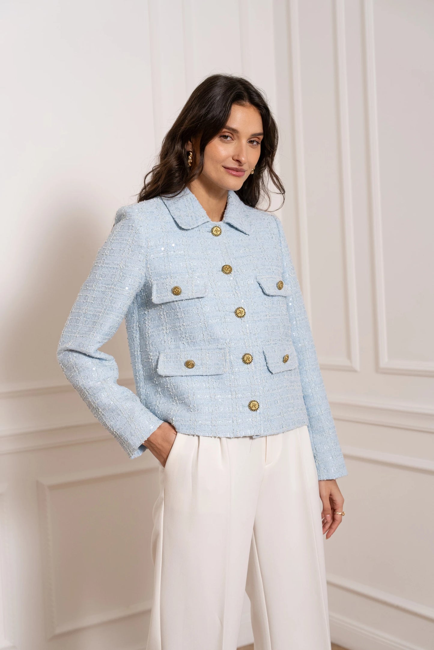 Kurze Tweedjacke