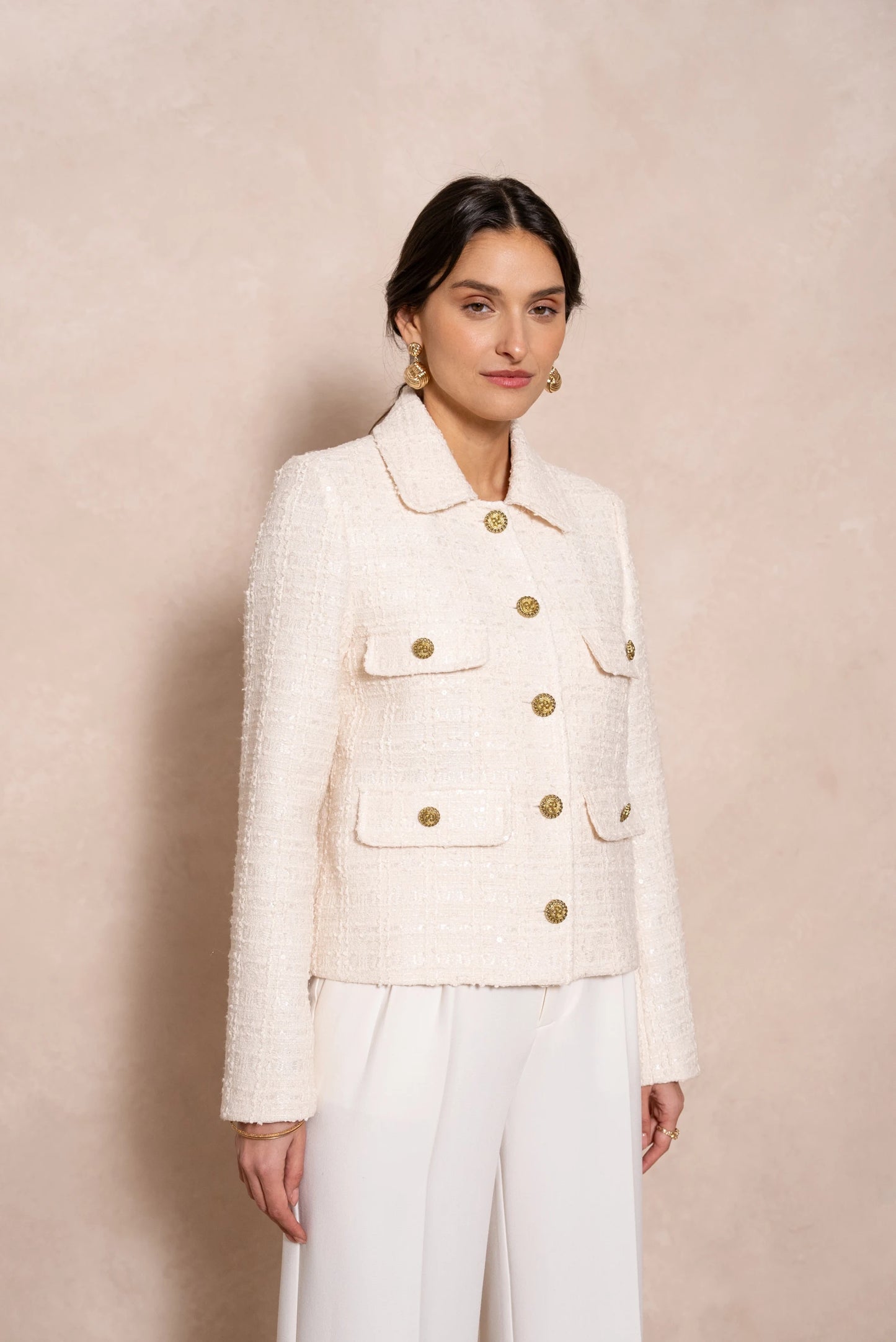 Kurze Tweedjacke