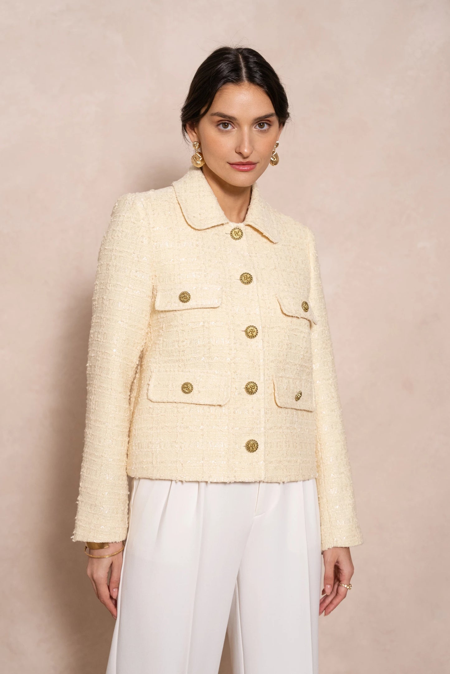 Kurze Tweedjacke