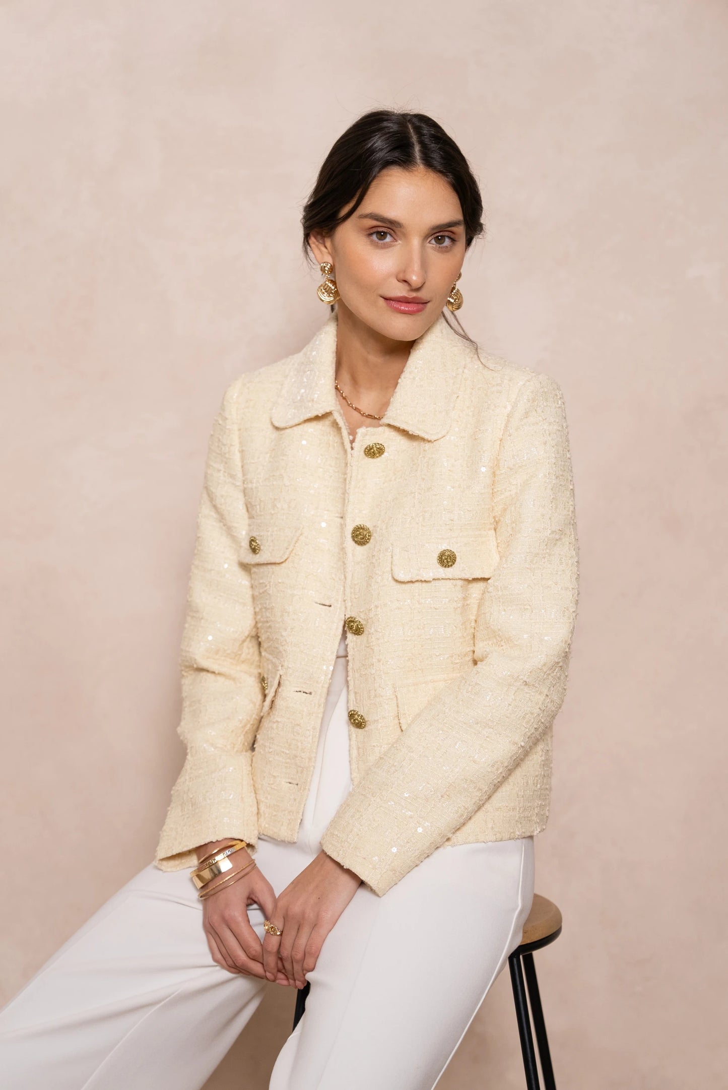 Kurze Tweedjacke