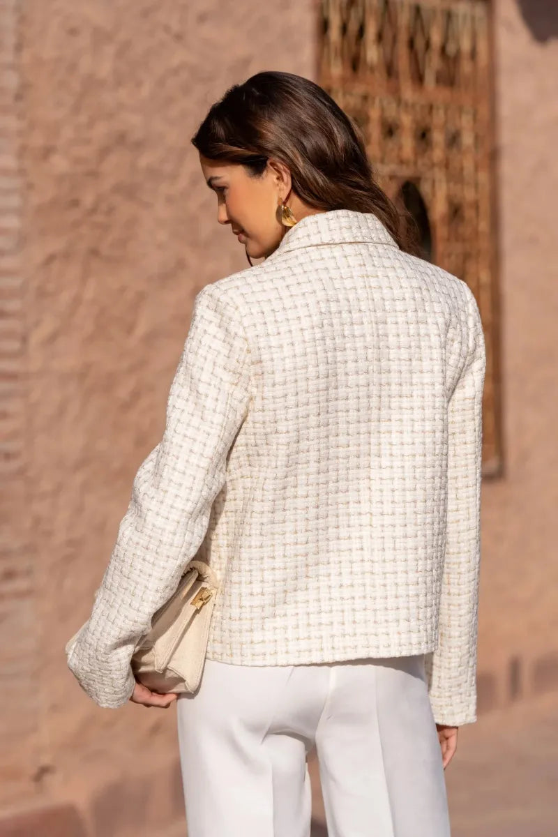 Tweed Cropped Jacke
