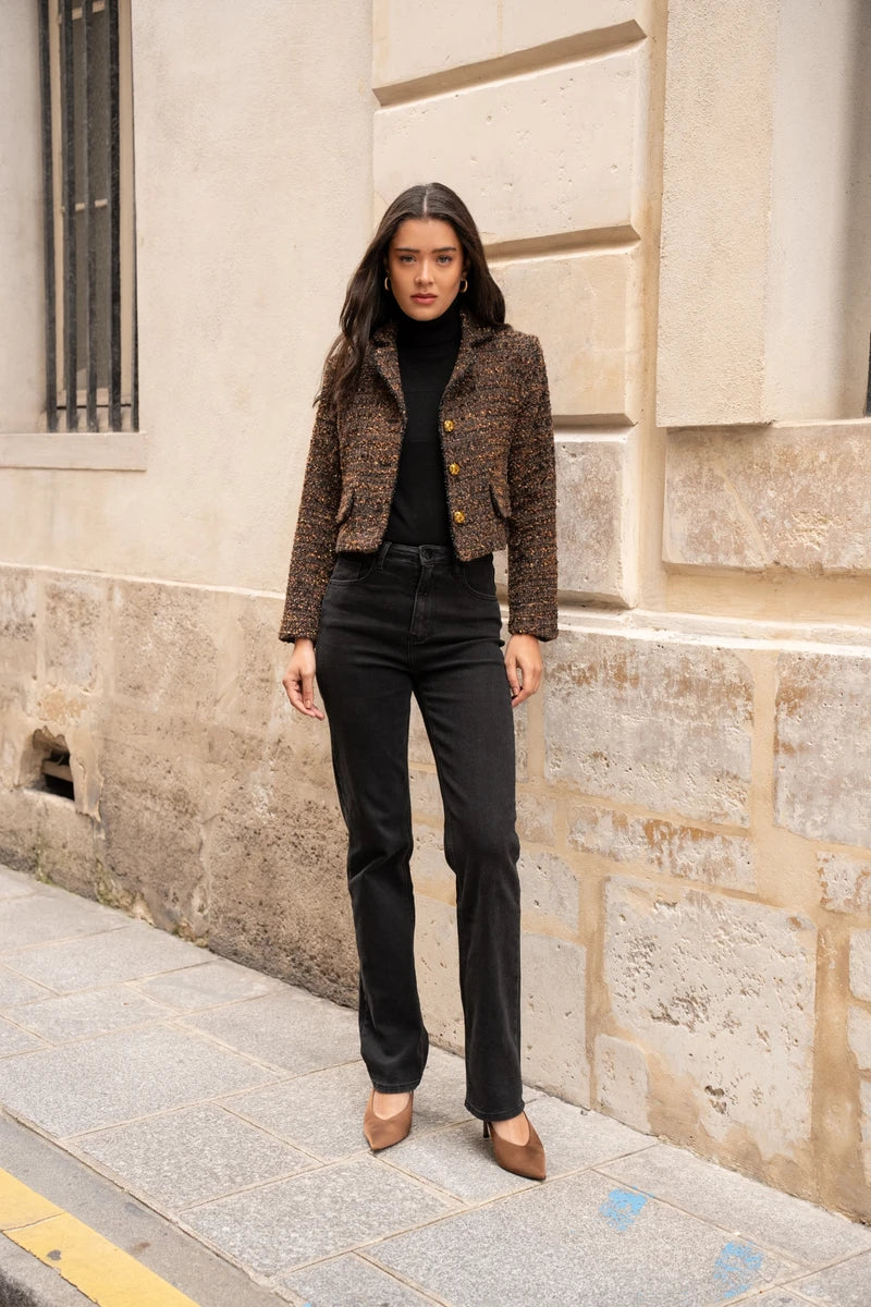 Tweedjacke mit Reverskragen