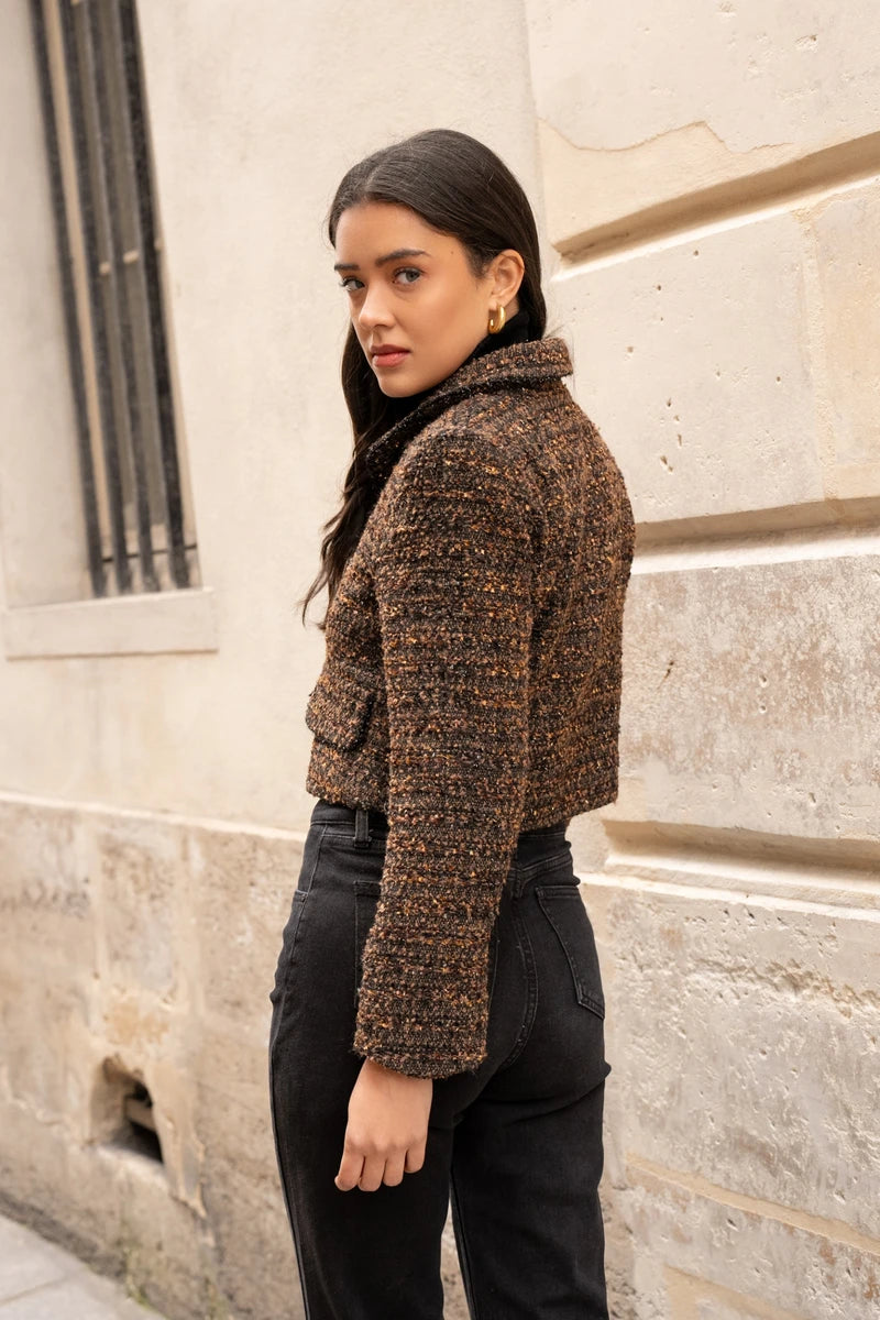 Tweedjacke mit Reverskragen