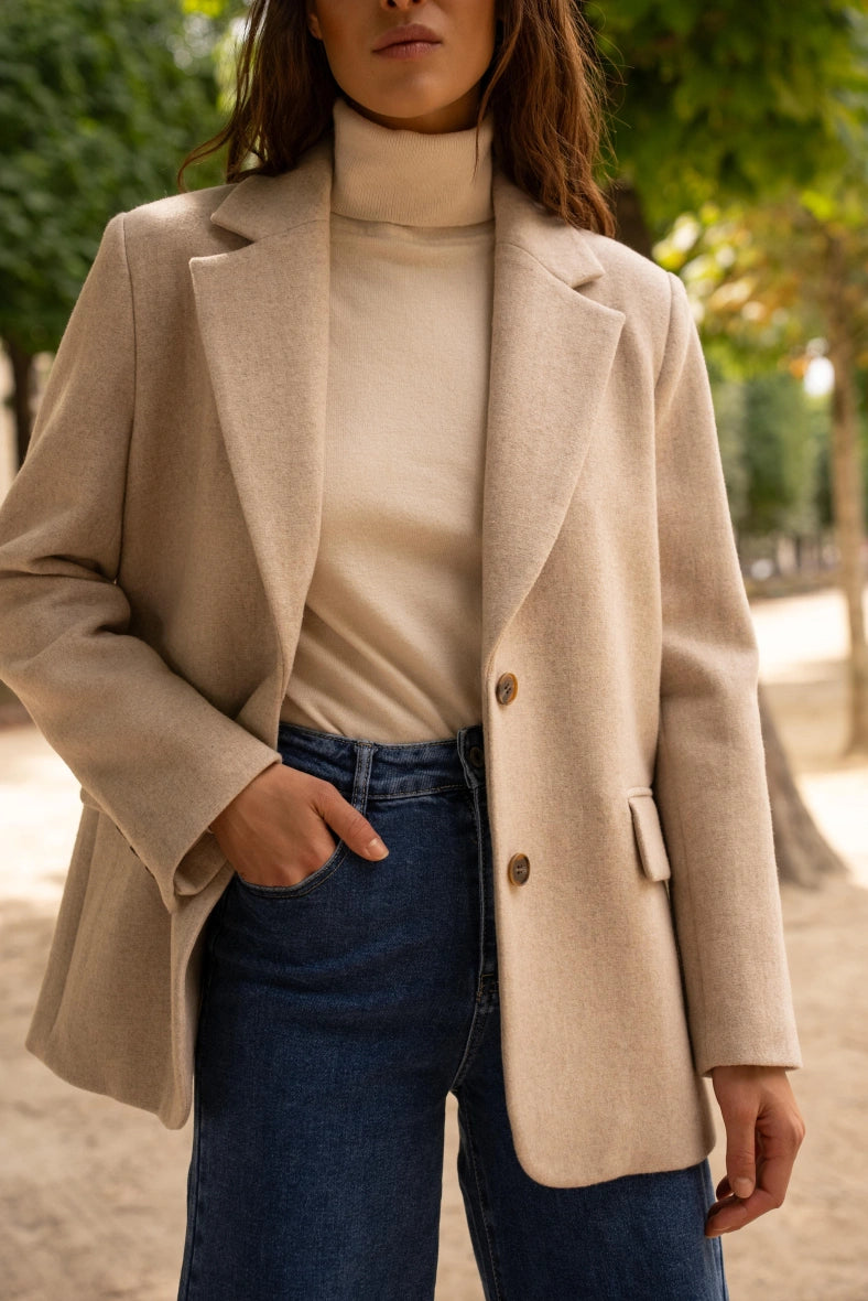 Oversized-Jacke aus Wollmischung