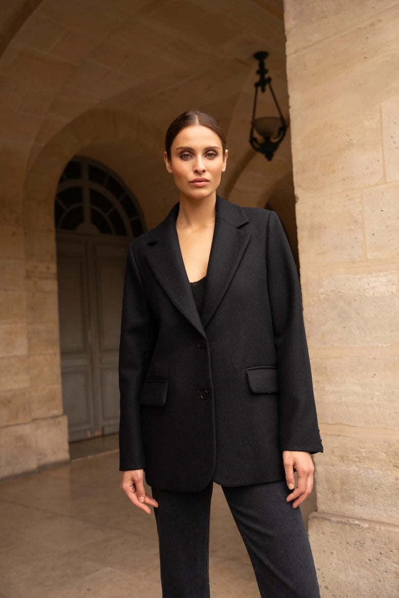 Oversized-Jacke aus Wollmischung