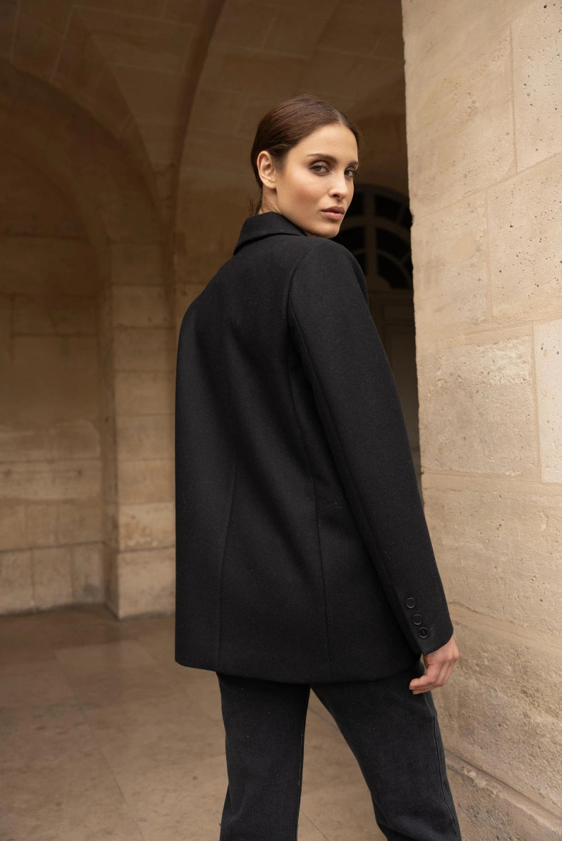 Oversized-Jacke aus Wollmischung