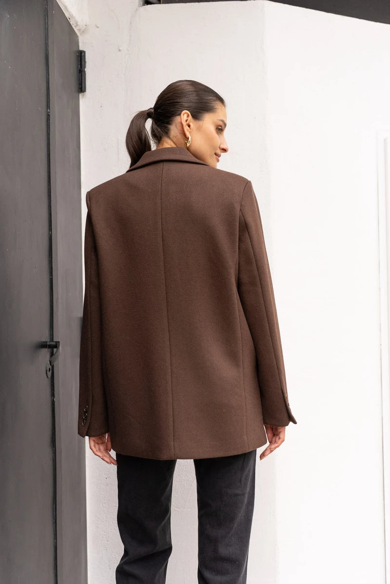 Oversized-Jacke aus Wollmischung