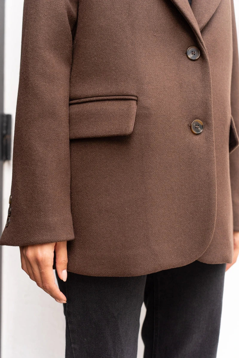 Oversized-Jacke aus Wollmischung