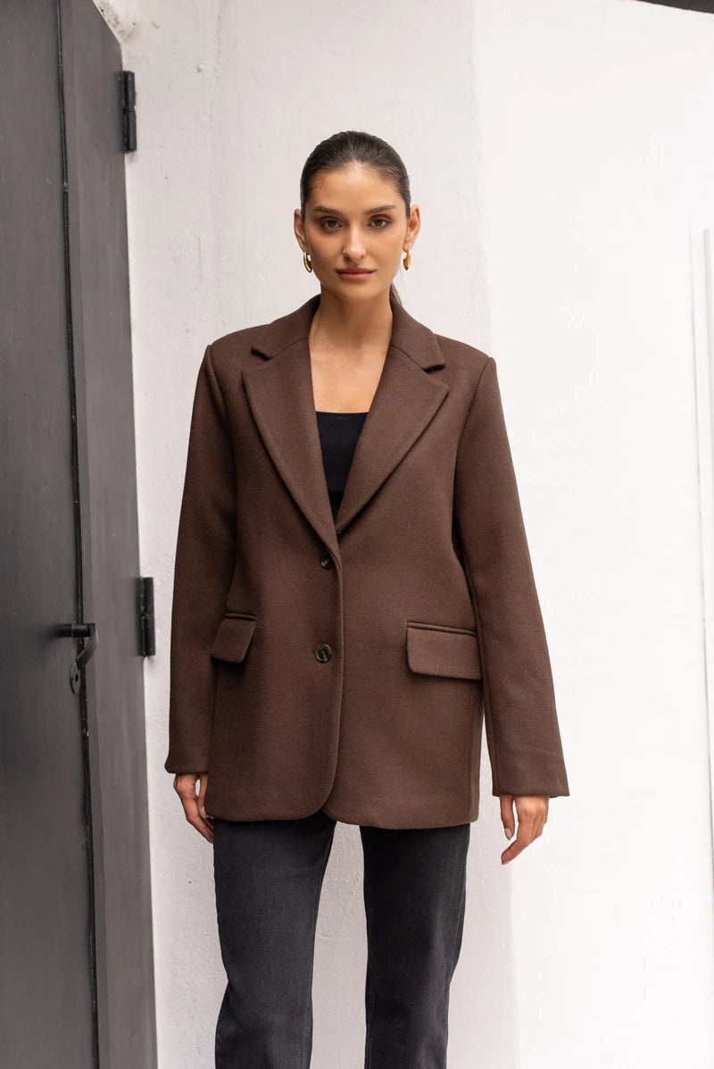 Oversized-Jacke aus Wollmischung