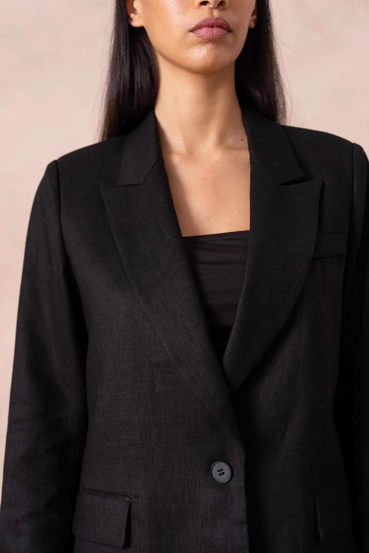 Oversize Leinen-Blazer
