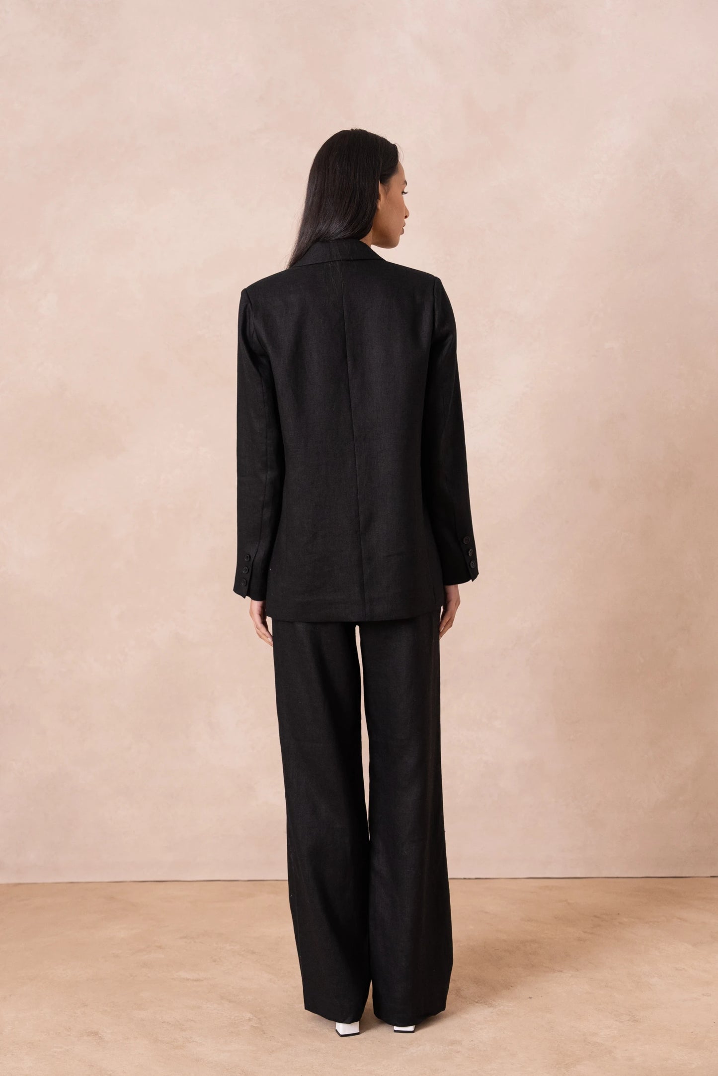 Oversize Leinen-Blazer