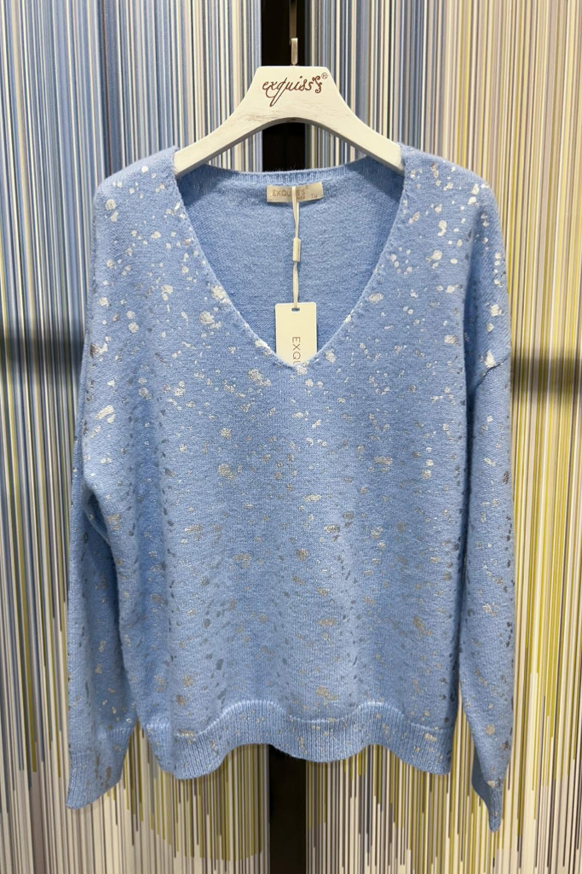 Pullover mit goldenem Druck