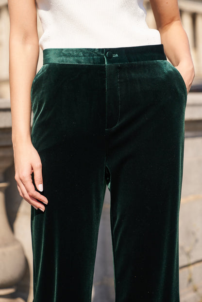 Gerade geschnittene Samthose