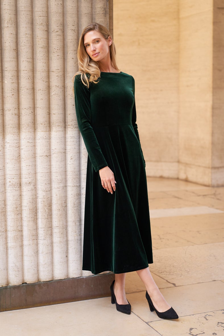 Midikleid aus Samt