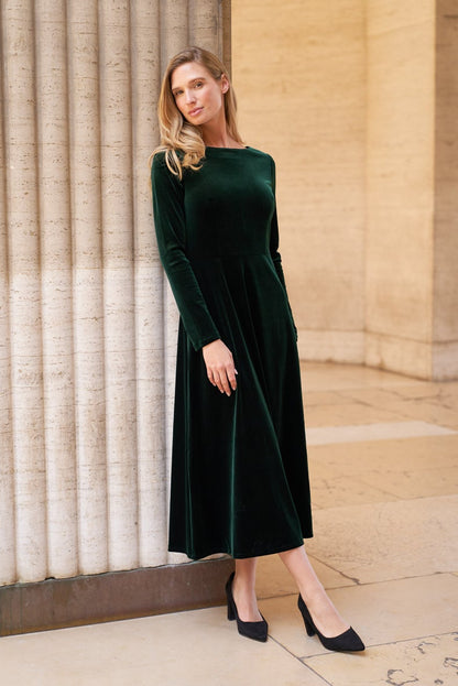 Midikleid aus Samt