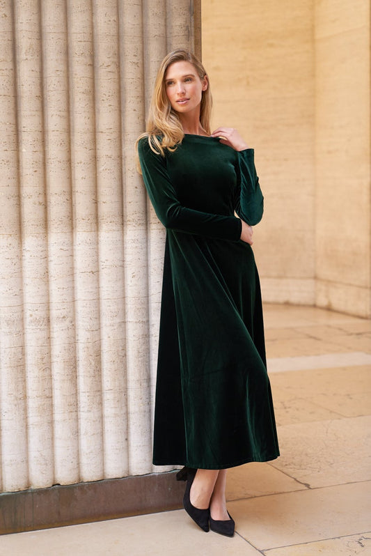 Midikleid aus Samt