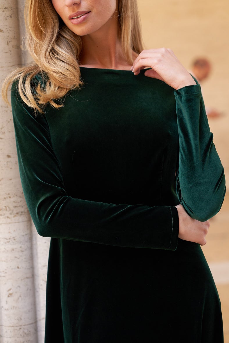 Midikleid aus Samt