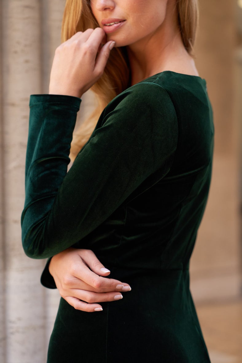 Midikleid aus Samt