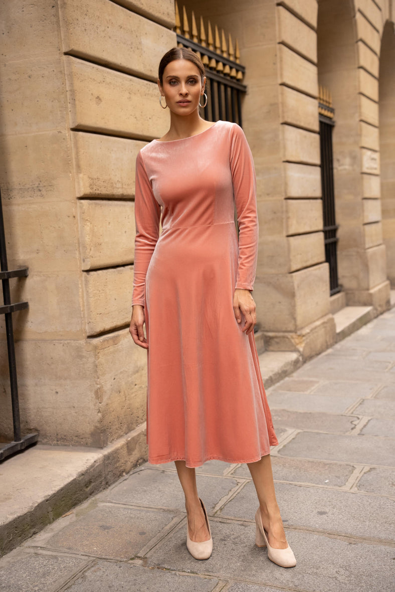 Midikleid aus Samt