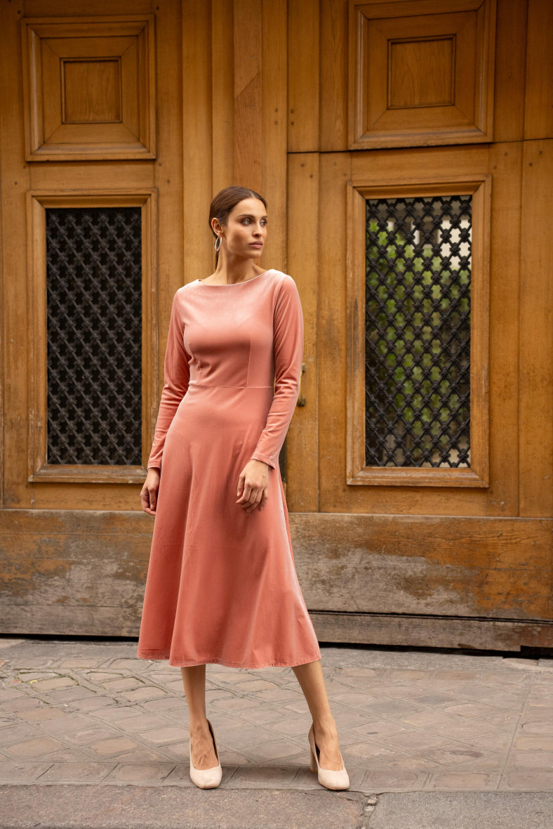 Midikleid aus Samt